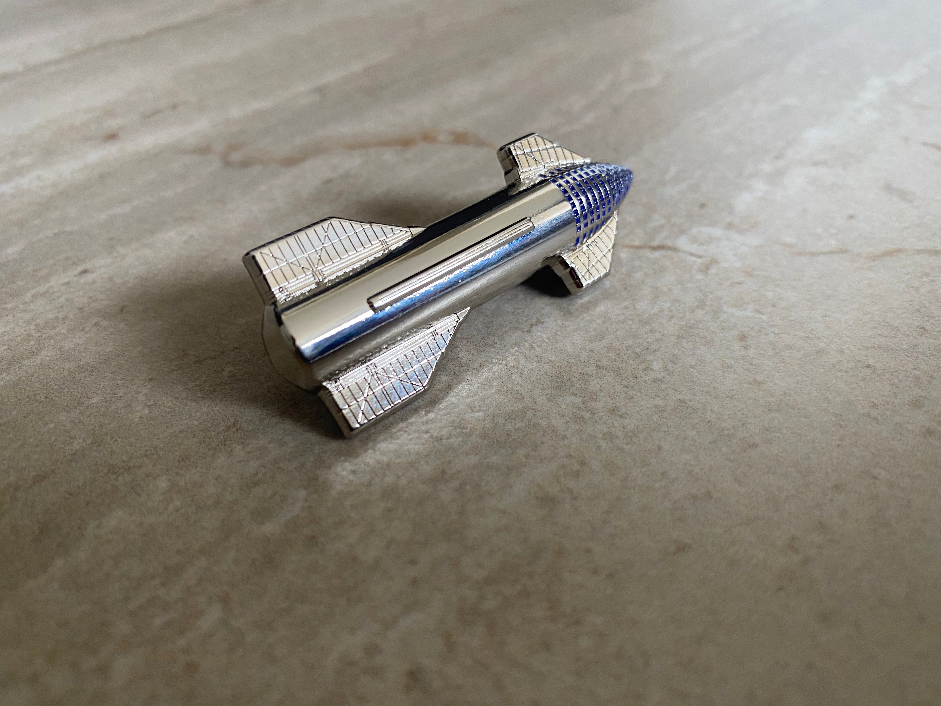 Starship 3D Enamel Pin