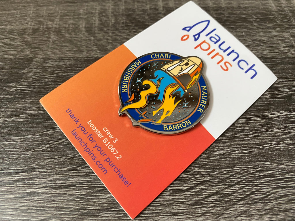 NASA Crew-3 USCV-3 Mission Patch Hard Enamel Pin