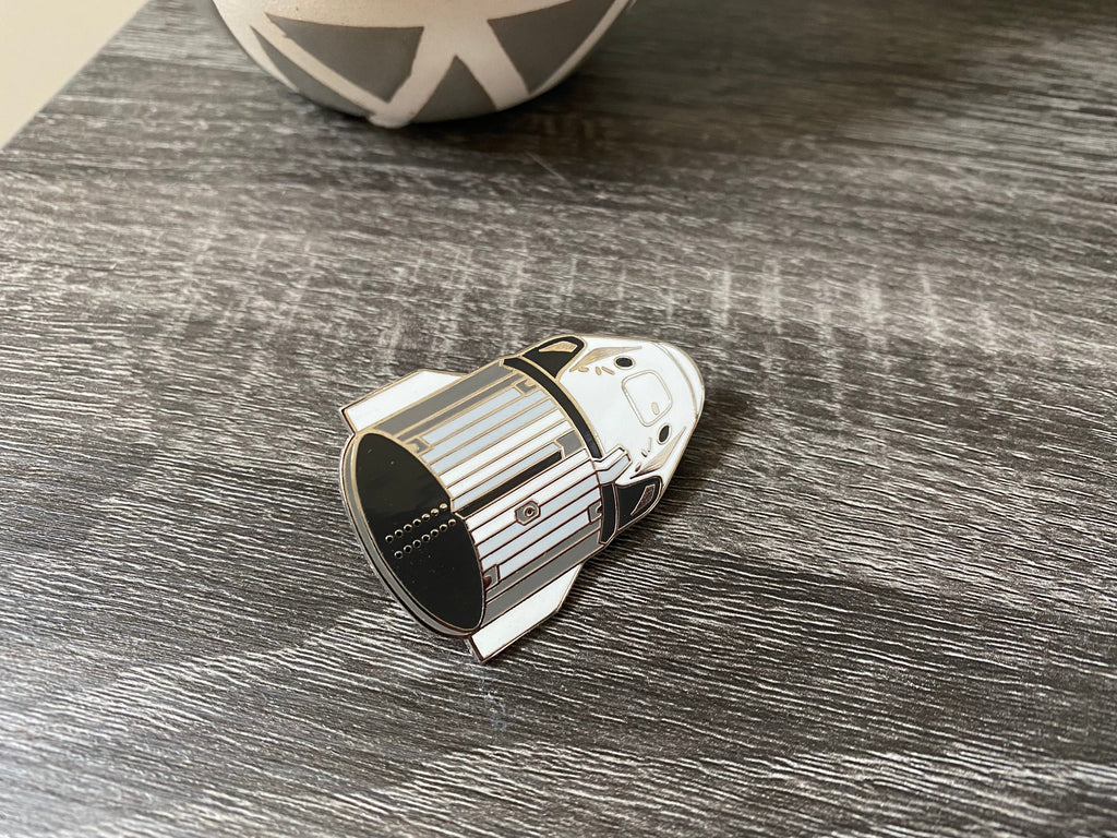 Crewed vehicle with Trunk Hard Enamel Pin