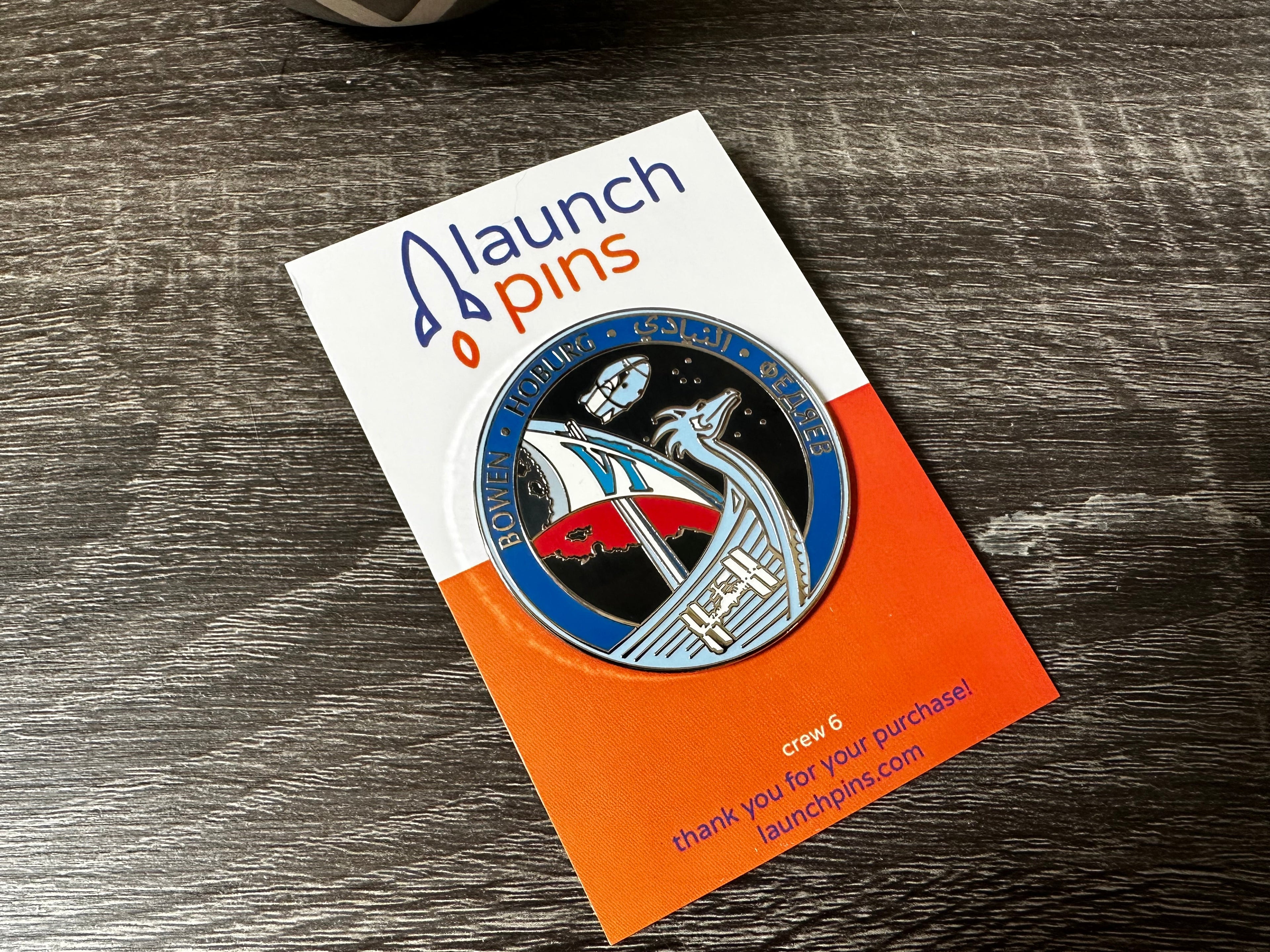 NASA Crew-6 USCV-6 Mission Patch Hard Enamel Pin