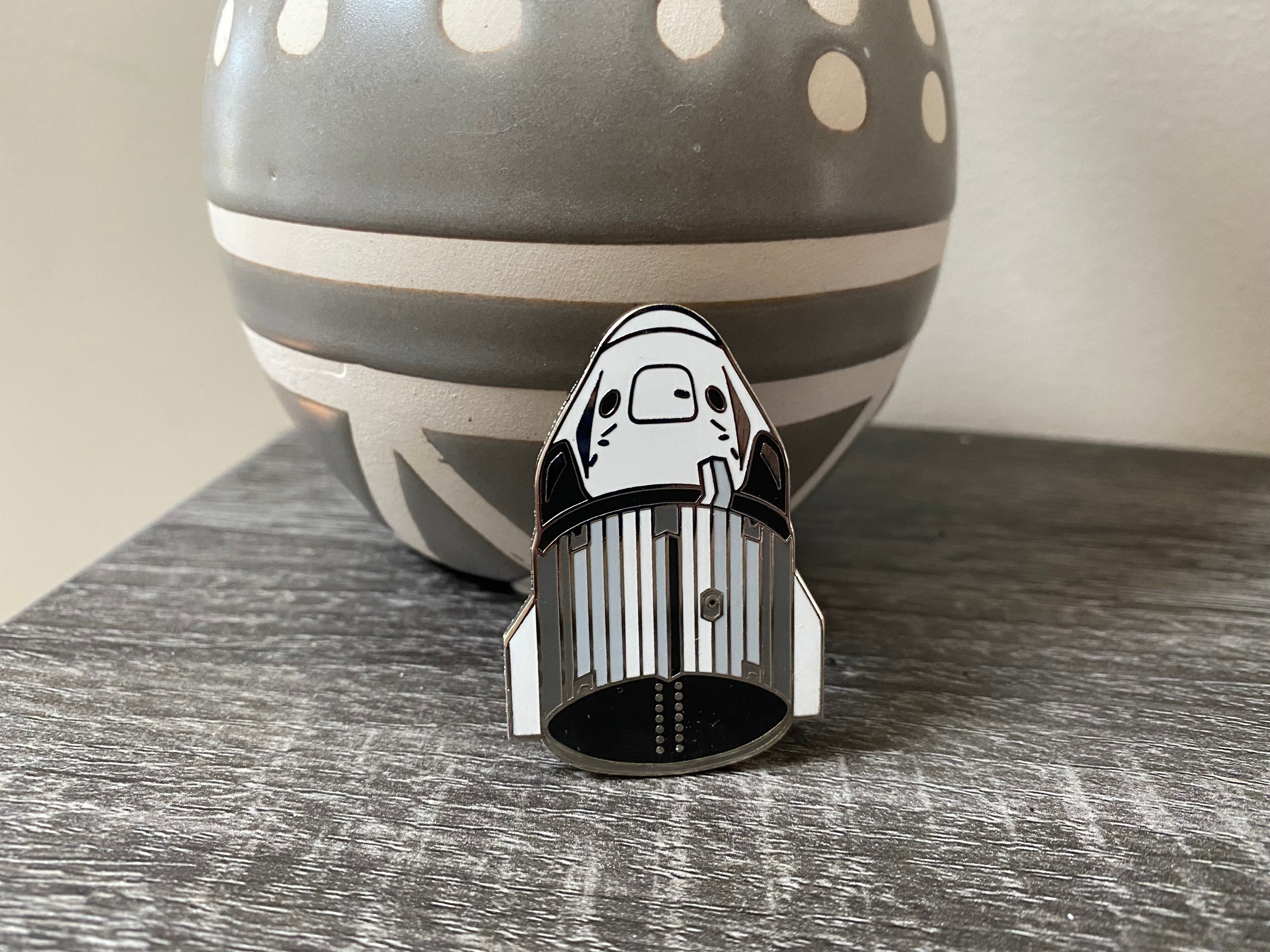 Crewed vehicle with Trunk Hard Enamel Pin