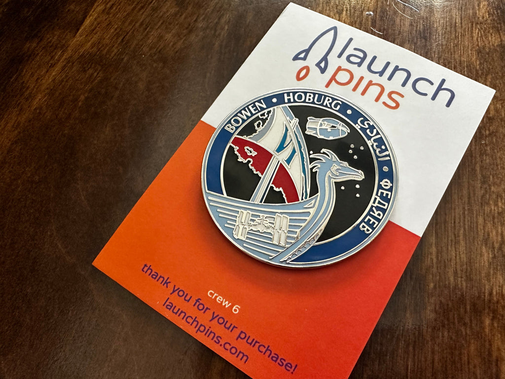 NASA Crew-6 USCV-6 Mission Patch Hard Enamel Pin