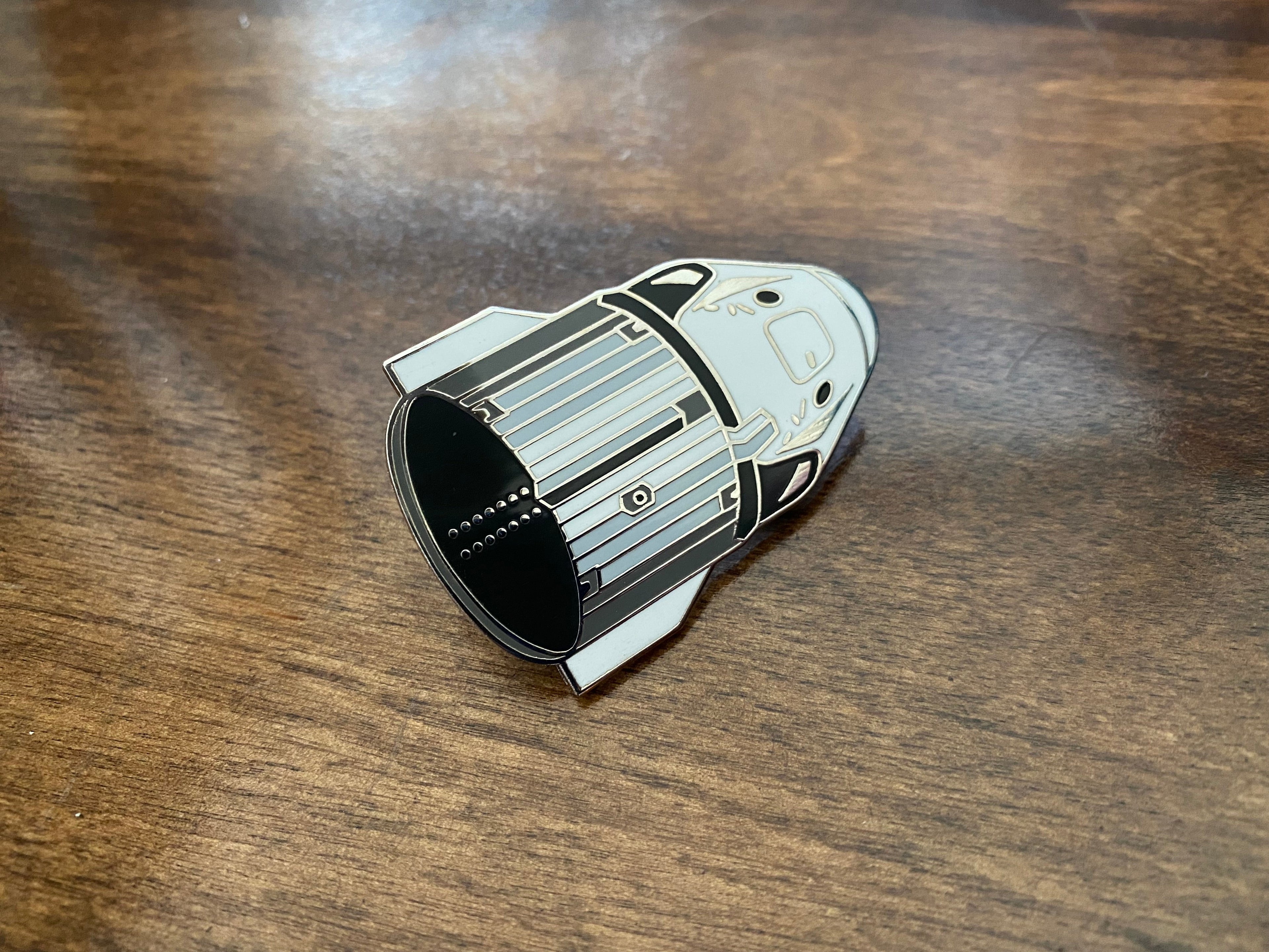 Crewed vehicle with Trunk Hard Enamel Pin