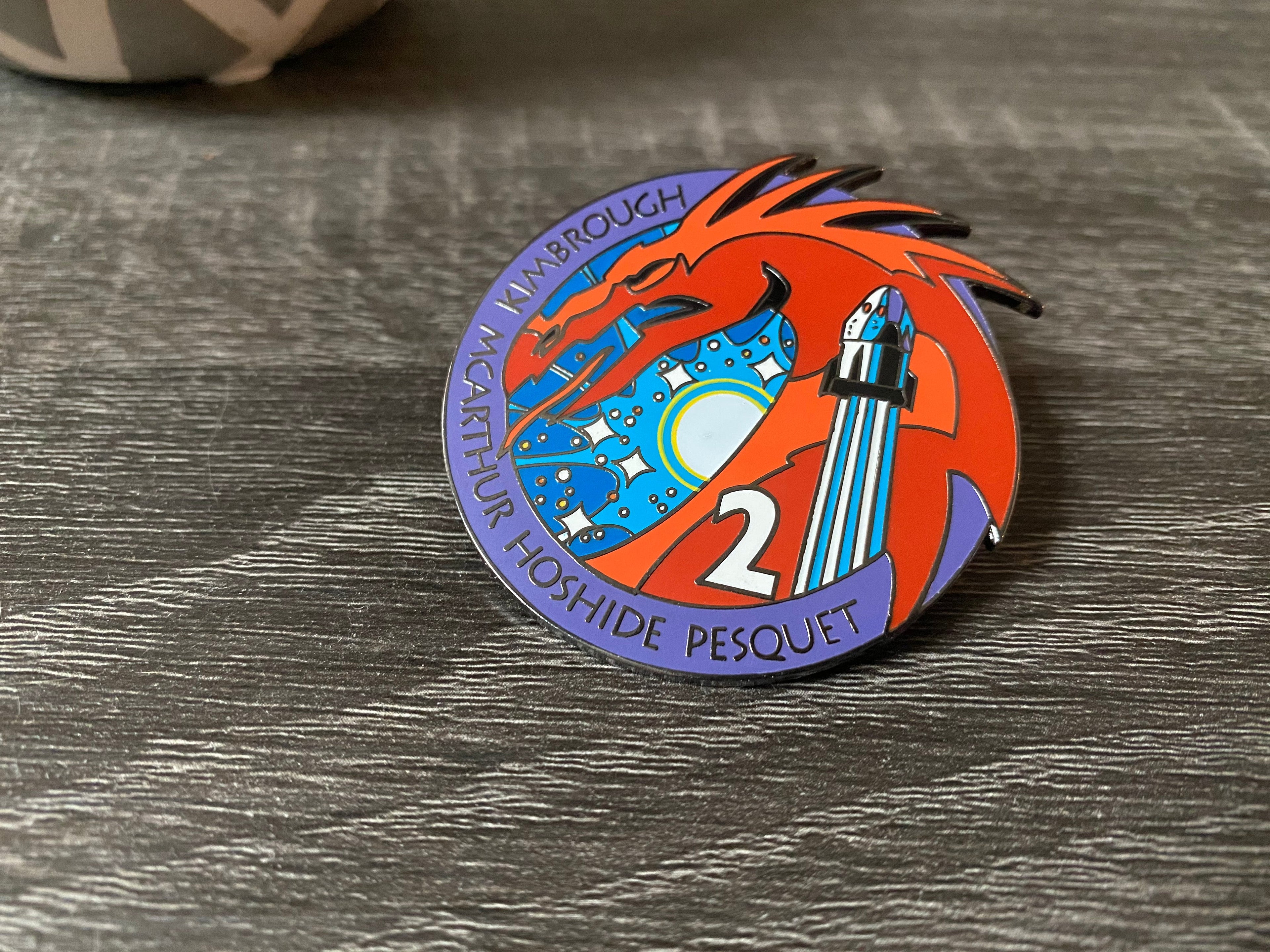 NASA Crew-2 USCV-2 Mission Patch Hard Enamel Pin