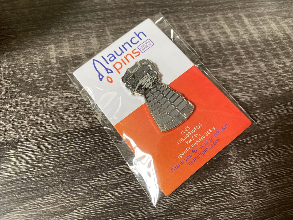 RS-25 Engine (SLS & Space Shuttle SSME) Hard Enamel Pin
