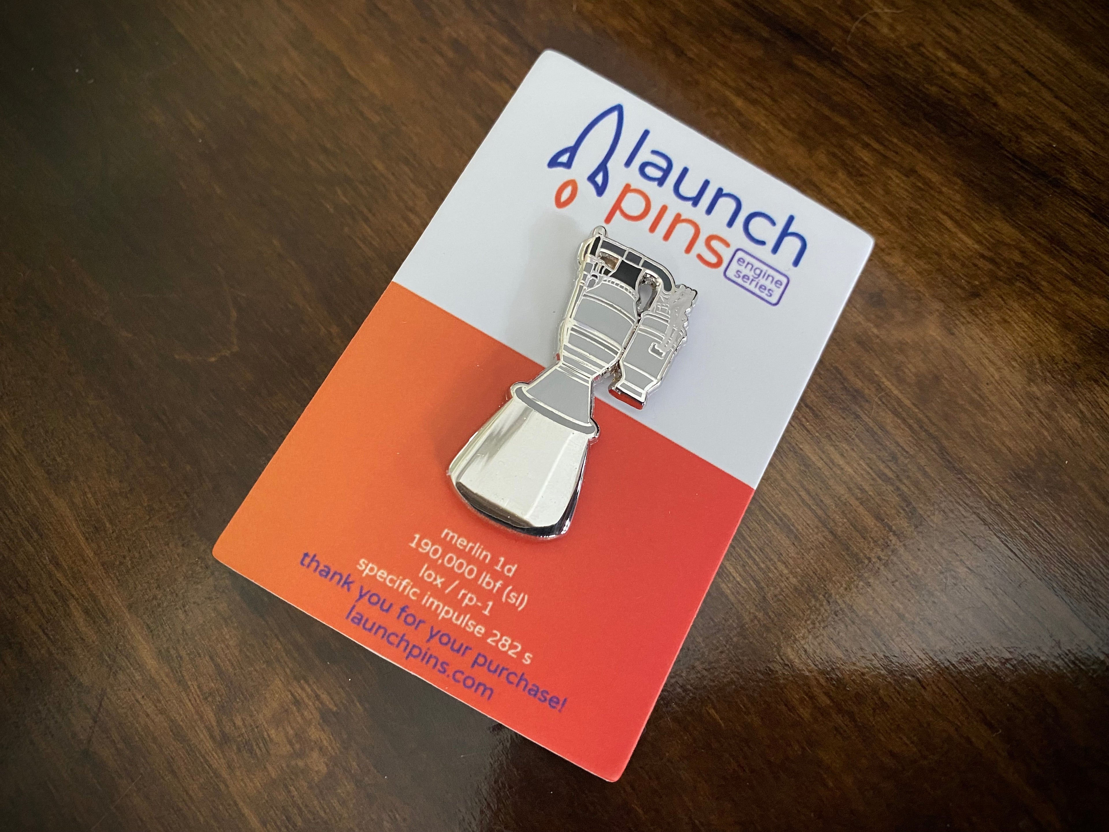 Merlin 1D Engine Hard Enamel Pin
